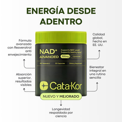 SUPLEMENTO NAD + RESVERATROL ADVANCED + ENVIO GRATIS