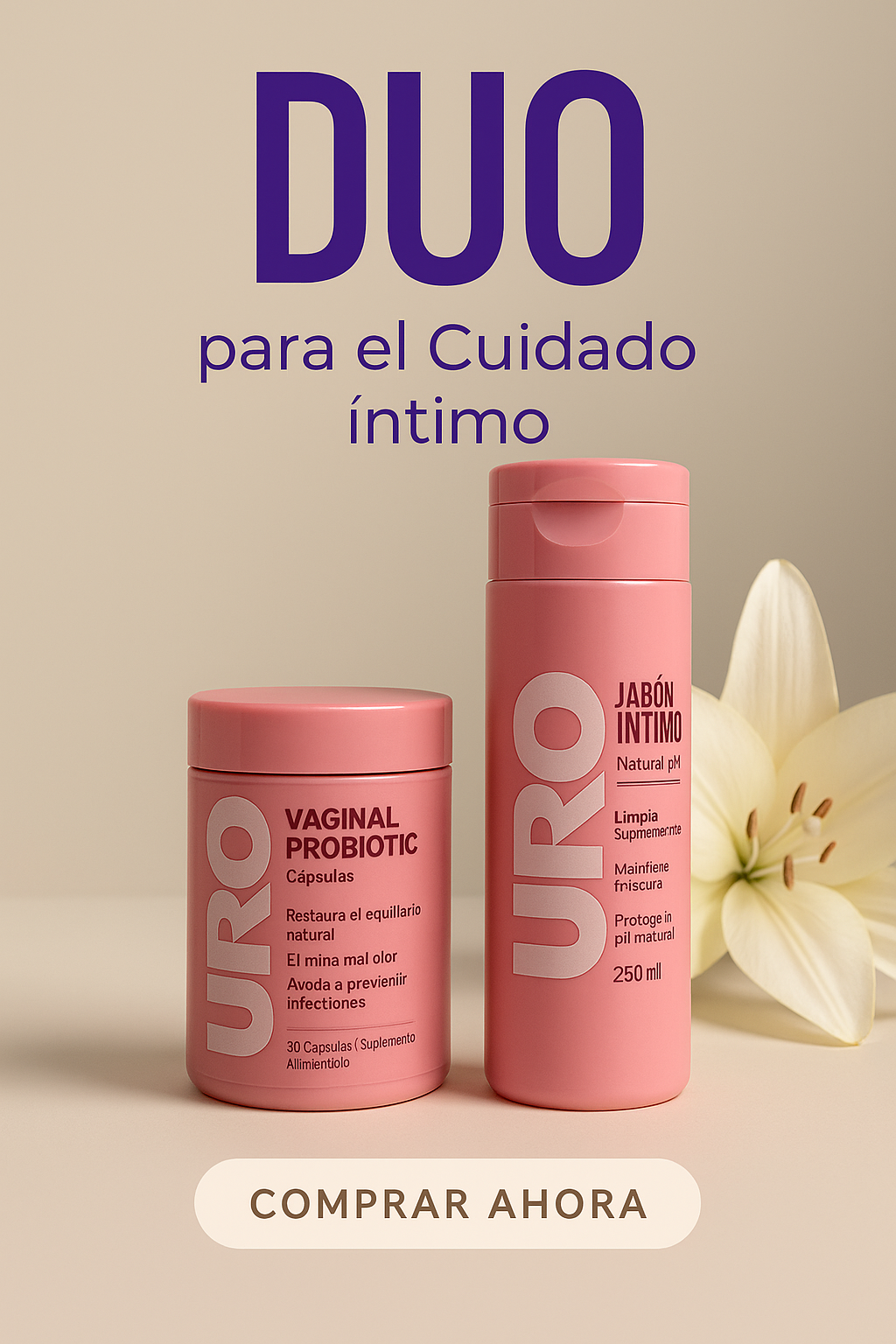 KIT DUO  URO CAPSULAS + JABON INTIMO